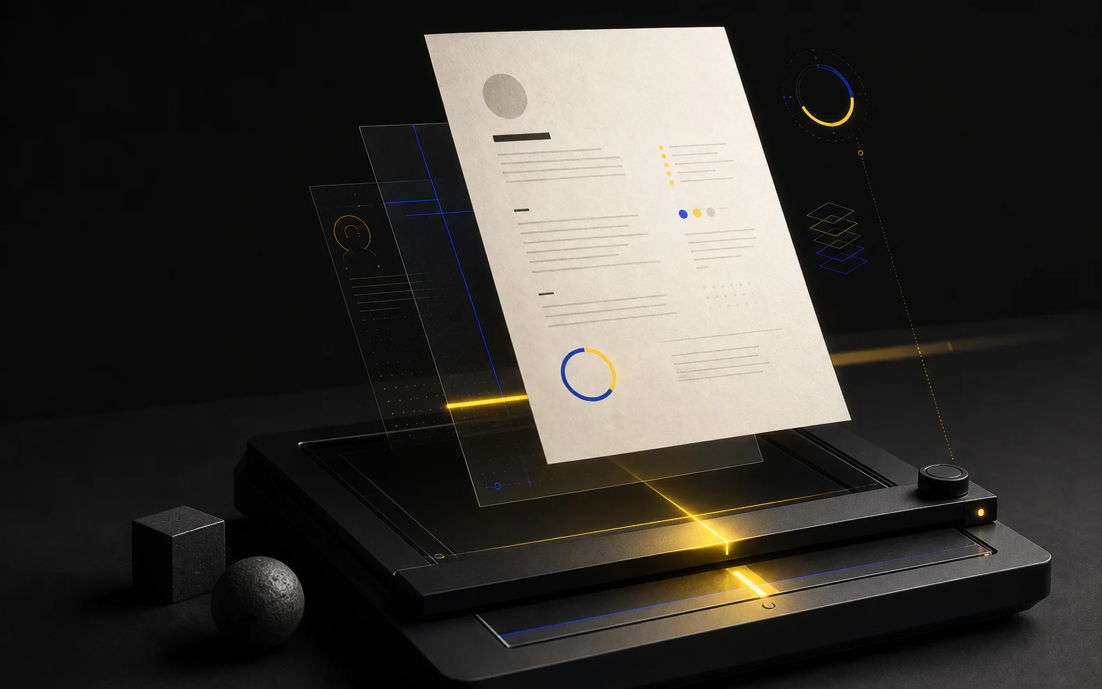 Resume document being scanned by artificial intelligence